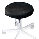 Hockerbezug Frottee schwarz Für Hocker 40 bis 45 cm Ø