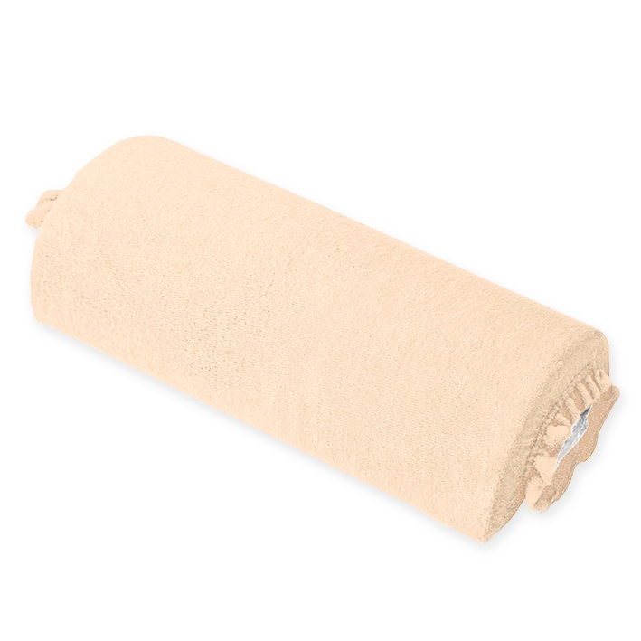 [MEG 940114.04] Nackenrollenbezug Frottee Beige, für Halbrollen 40 cm