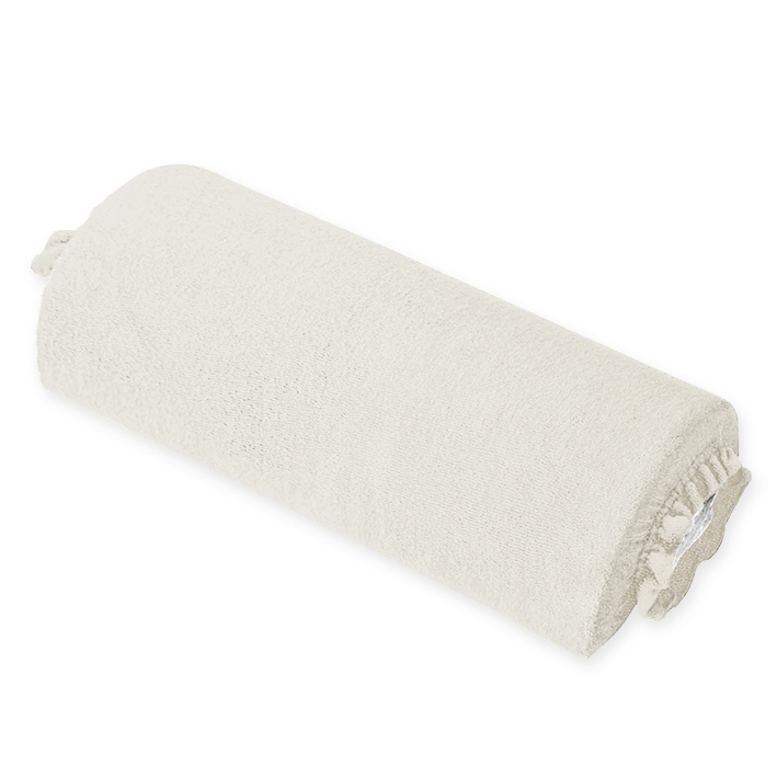 Nackenrollenbezug Frottee Silbergrau f. Halbrollen 40 cm