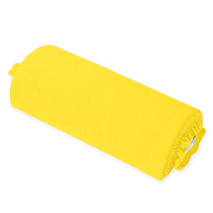 Nackenrollenbezug Frottee Gelb, für Halbrollen 40 cm