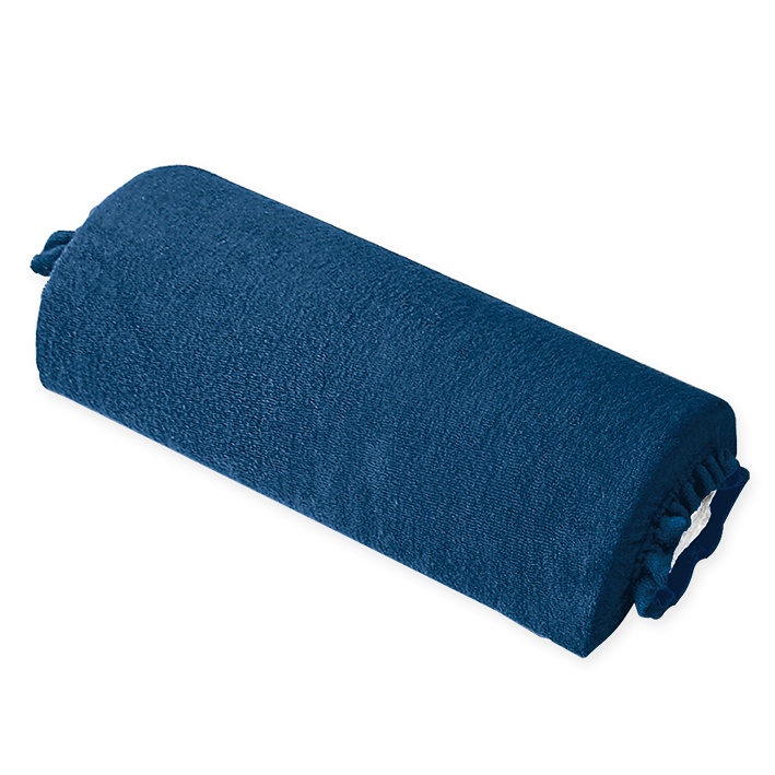 Nackenrollenbezug Frottee Marine, für Halbrollen 40 cm