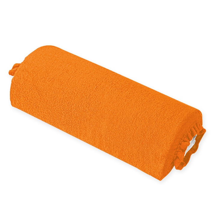 Nackenrollenbezug Frottee orange für Halbrollen 40cm
