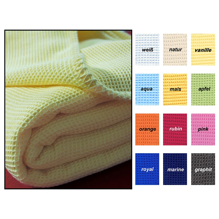 [MEG 940135.42] Waffelpiqué-Decke rubin 150 x 210 cm