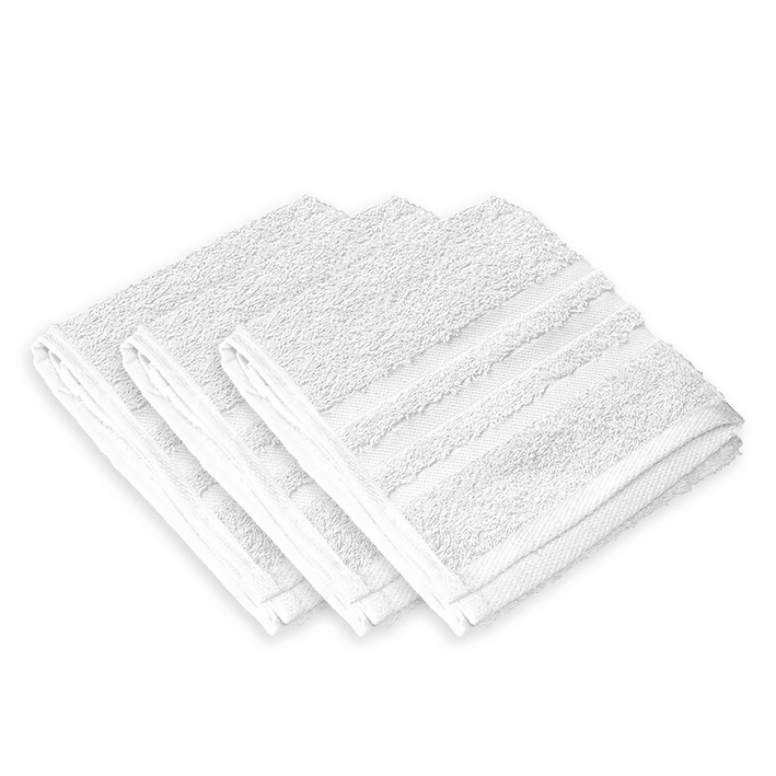 [MEG 940175.01] Gästetücher weiß 30 x 50 cm (3 Stck.)