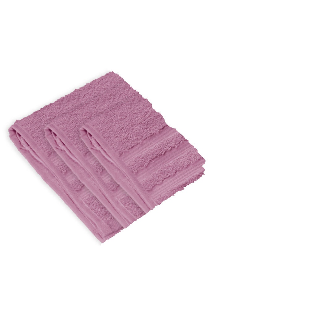 [MEG 940175.39] Gästetücher altrosa 30 x 50 cm (3 Stck.)