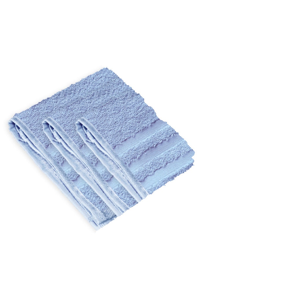 [MEG 940175.53] Gästetücher taubenblau 30 x 50 cm (3 Stck.)