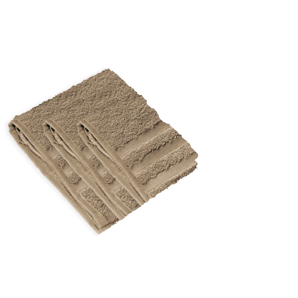 [MEG 940175.75] Gästetücher cappuccino 30 x 50 cm (3 Stck.)