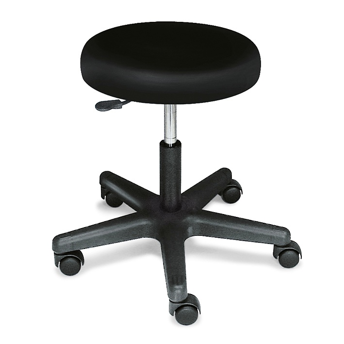 Rollhocker ratiomed schwarz Mit schwarzem Kunststoffkreuz