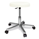 Rollhocker ratiomed weiß Mit poliertem Alu-Fußkreuz
