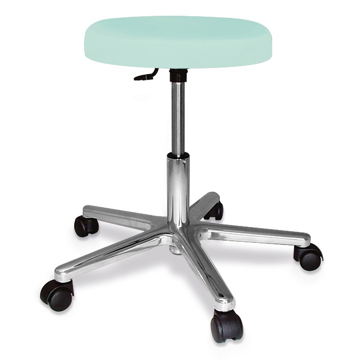 Rollhocker ratiomed pastelmint Mit poliertem Alu-Fußkreuz