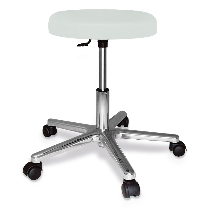 [MEG 940520.41235] Rollhocker ratiomed lichtgrau Mit poliertem Alu-Fußkreuz