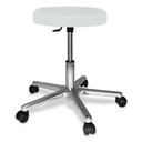 Rollhocker ratiomed lichtgrau Mit poliertem Alu-Fußkreuz