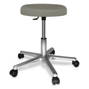 Rollhocker ratiomed grau Mit poliertem Alu-Fußkreuz