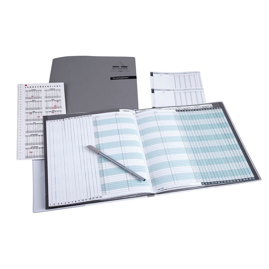 MED+ORG Terminplaner 2025 4-spaltig, Januar - Dezember