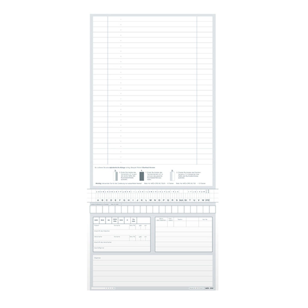 [MEO 60.105AU] Karteitaschen ALPHAnorm DIN A5 quer Typ Standard Österreich (1000 Stck.)