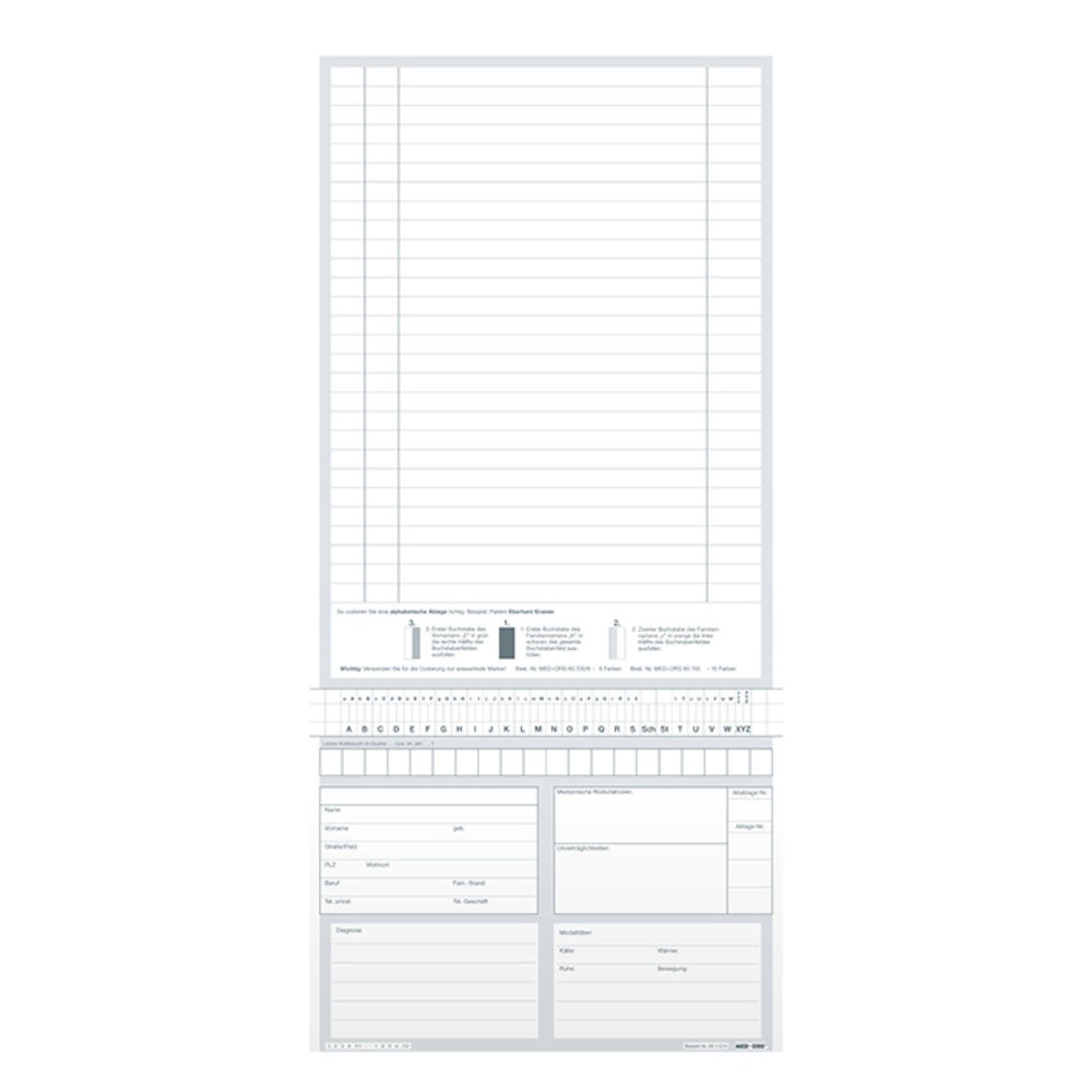 ALPHAnorm Karteitaschen für Heilpraktiker DIN A5 quer