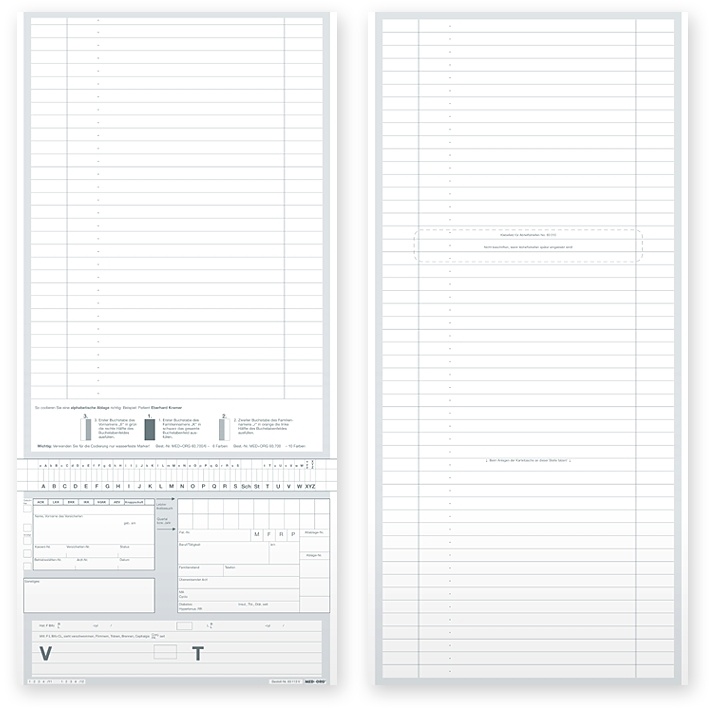Karteitaschen ALPHAnorm DIN A5 quer Typ Augenheilkunde (1000 Stck.)