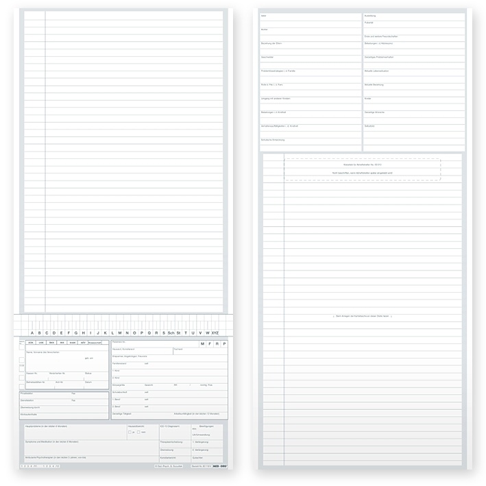 ALPHAnorm Karteitaschen Psychotherapie DIN A5 quer