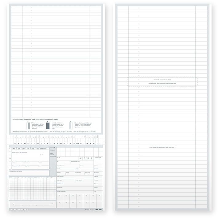 Karteitaschen ALPHAnorm DIN A5 quer Typ Kinder-und Jugendmedizin (1000 Stck.)