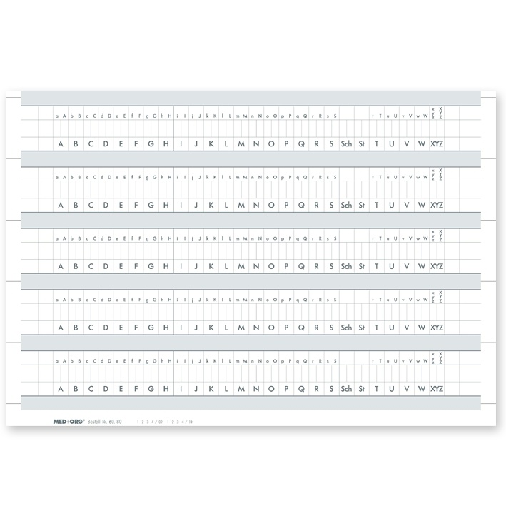 [MEO 60.181] Alphabetleistenaufkleber Für Karteitaschen DIN A5 (100 Stck.)