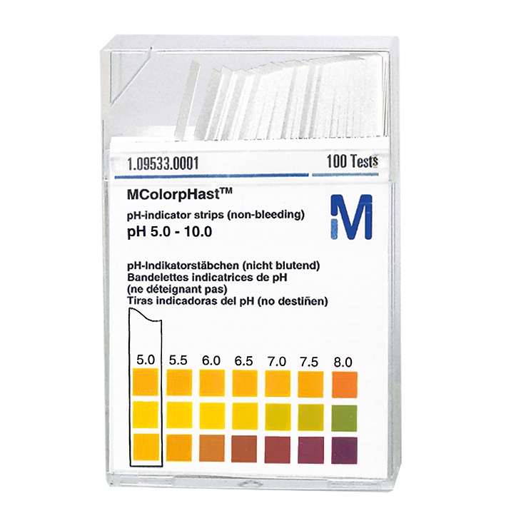 [MER 1.09533.0001] PH-Indikatorstäbchen nicht blutend PH 5-10 Neutralit (1x100 T.)