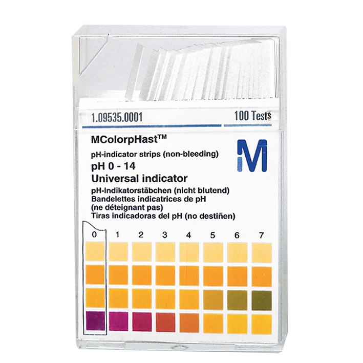 PH-Indikatorstäbchen nicht blutend PH 0-14 Universalindikator (1x100 T.)