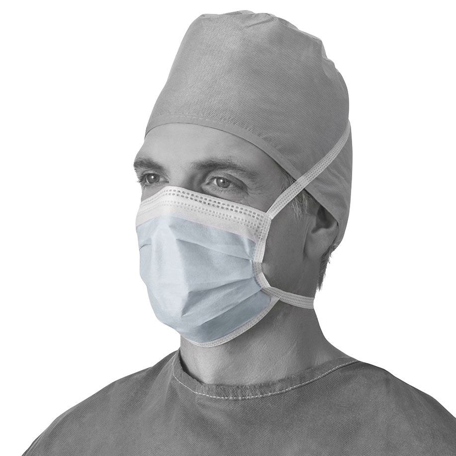 [MLI NONE27378A] OP-Masken mit Bindebändern Blau (50 Stck.)