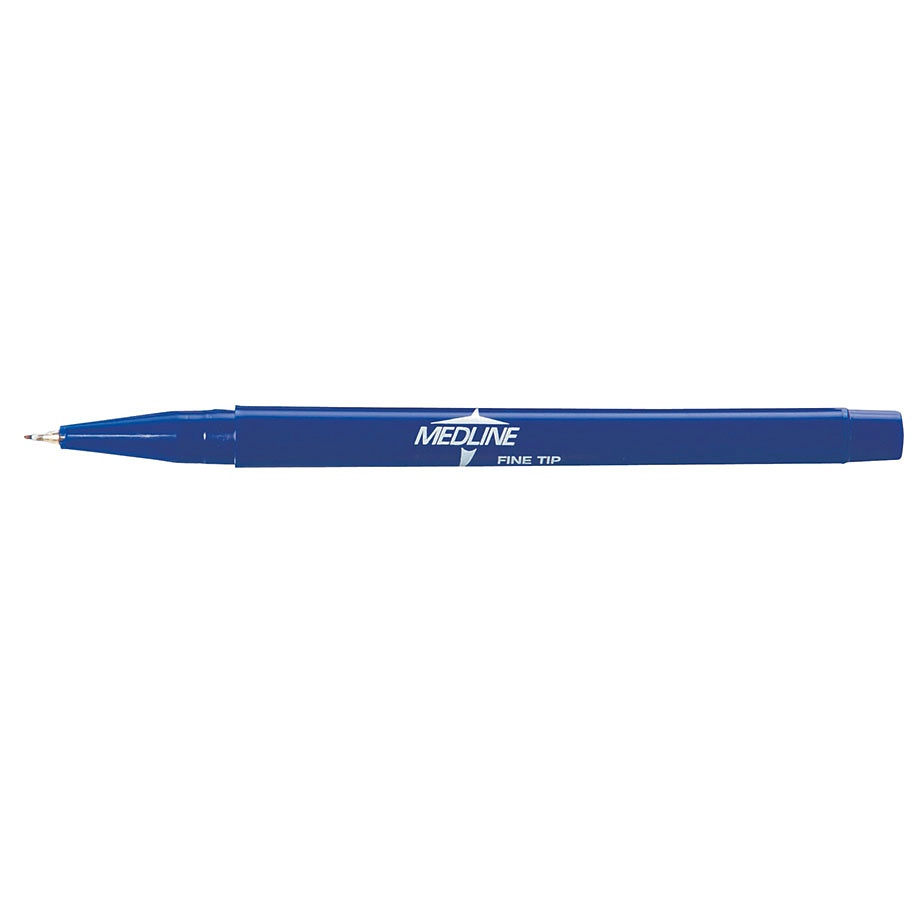 [MLI SM03] Hautmarkierungsstifte steril, dunkelblau Feine Spitze, mit Lineal (50 Stck.)