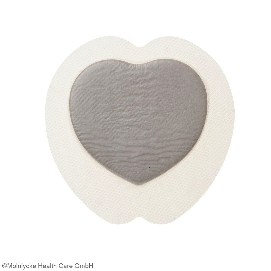 [MÖL 382000] Mepilex Border Sacrum Ag Schaumverband Steril, 18 x 18 cm (5 Stck.)