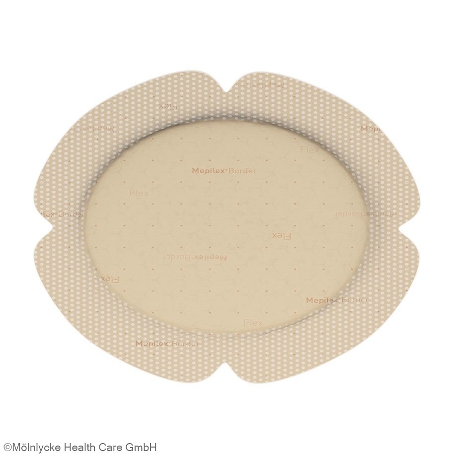 Mepilex Border Flex Oval Schaumverband Steril, 13 x 16 cm (5 Stck.)