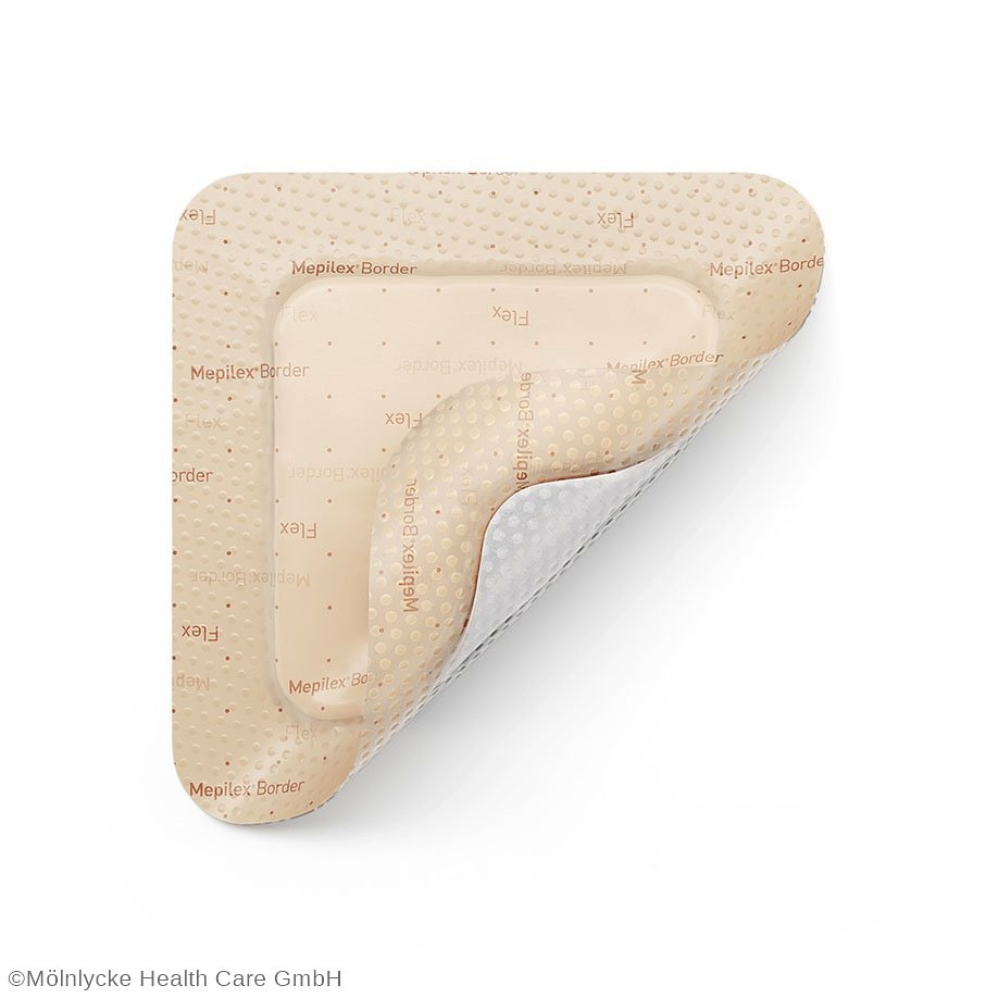 Mepilex Border Flex Schaumverband steril 7,5 x 7,5 cm, mit Haftrand (10 Stck.)