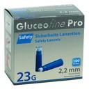 Gluceofine Pro Safety Sicherheits Lanzetten 23 G x 2,2 mm (100 Stck.)