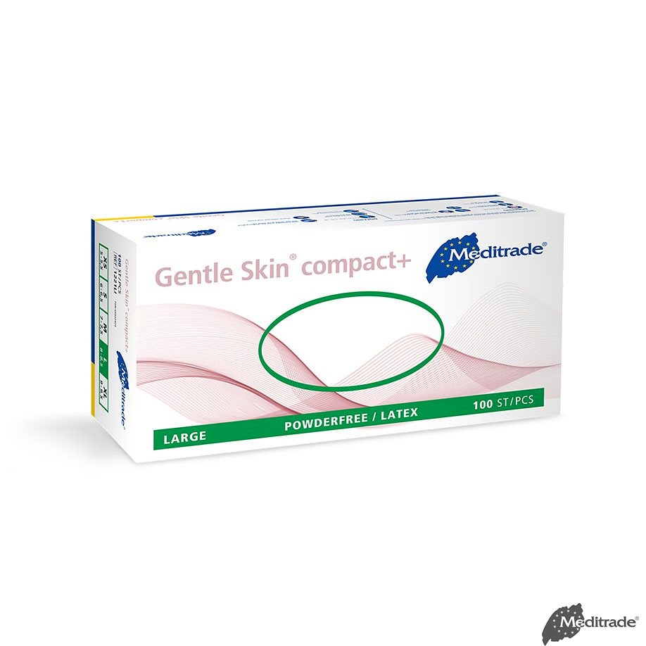 [MTR 1221LI] Gentle Skin compact+ U.-Handschuhe Latex PF, Gr. L, unsteril (100 Stck.)
