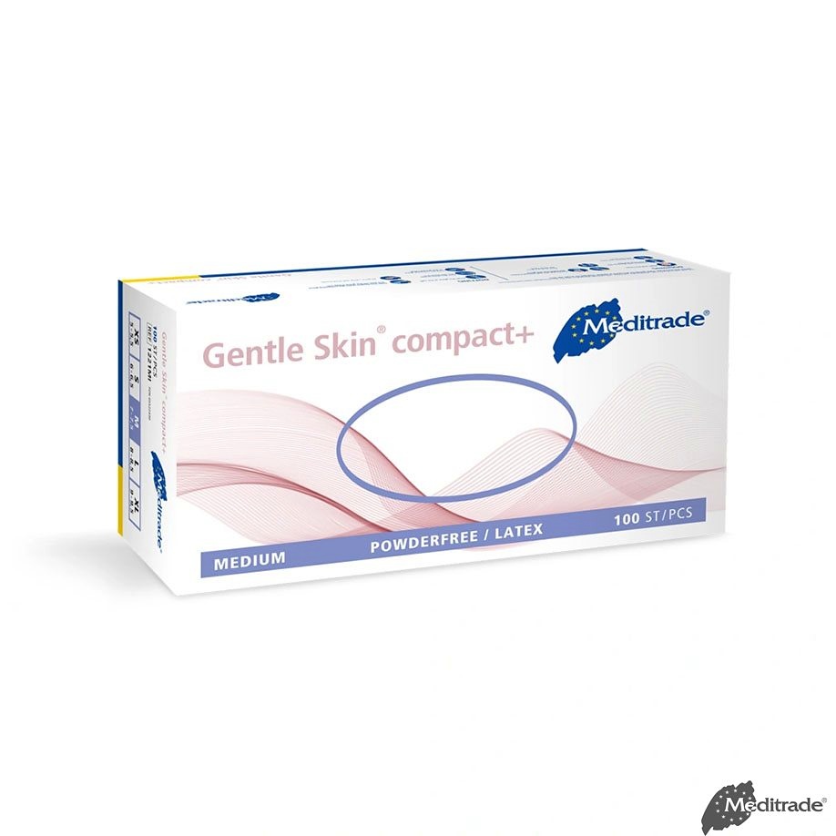 [MTR 1221MI] Gentle Skin compact+ U.-Handschuhe Latex PF, Gr. M, unsteril (100 Stck.)