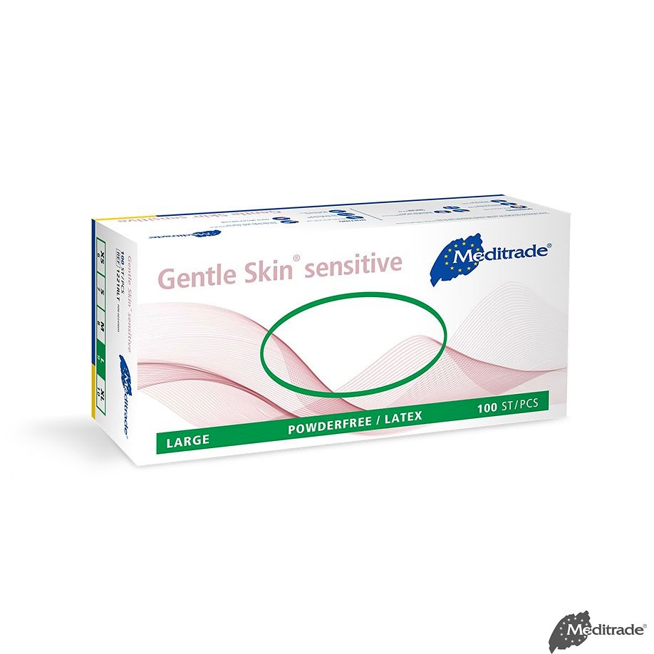 [MTR 1221RLT] Gentle Skin sensitive U.-Handschuhe Latex, PF, Gr. L, unsteril (100 Stck.)