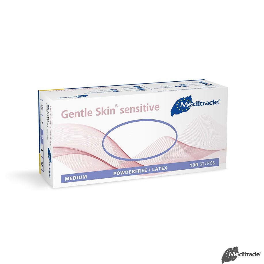 [MTR 1221RMT] Gentle Skin sensitive U.-Handschuhe Latex, PF, Gr. M, unsteril (100 Stck.)