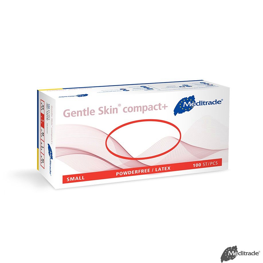 [MTR 1221SI] Gentle Skin compact+ U.-Handschuhe Latex PF, Gr. S, unsteril (100 Stck.)