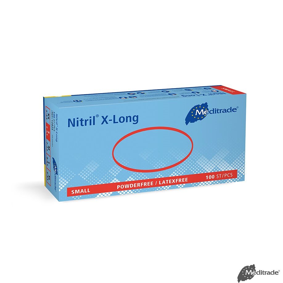Nitril 3000 Blue X-Long U.-Handschuhe PF Latexfrei, unsteril, Gr. S (100 Stck.)