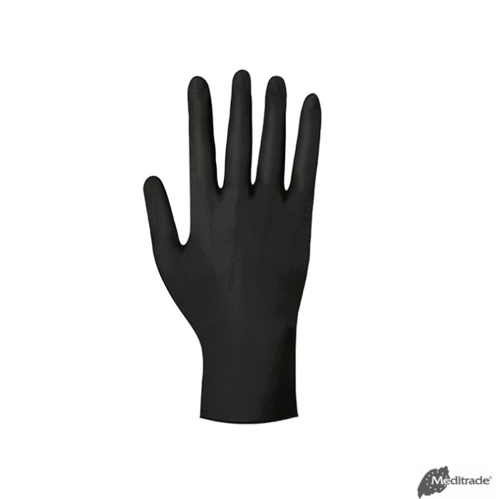 [MTR 1284S] Nitril black U.-Handschuhe, PF Latexfrei, unsteril, Gr. S (100 Stck.)