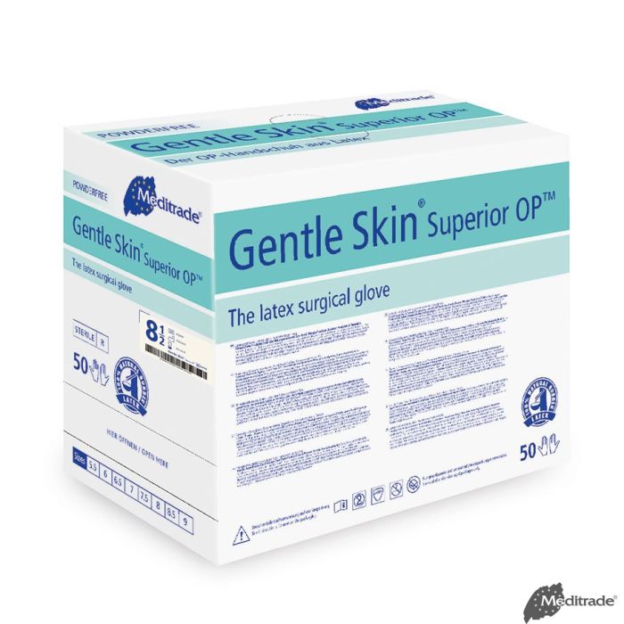 Gentle Skin Superior OP-Handschuhe Latex, PF, steril, Gr. 8,5 (50 Paar)