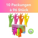 Nitril U.-Handschuhe Style tutti frutti / Set (10 Packungen)-XS