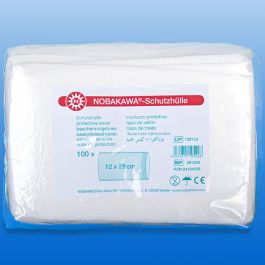 NOBAKAWA-Schutzhüllen weiß, passend für Kalt-/Warmkompresse 7,5 x 35 cm (100)