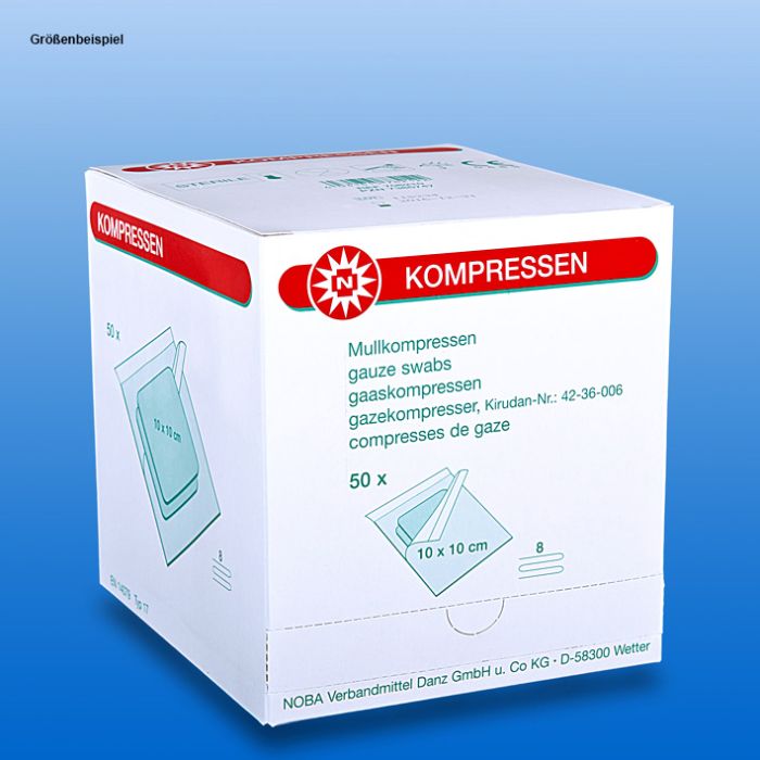 [NOB 708207] Mullkompressen 8-fach, 7,5 x 7,5 cm Steril (50 Sets à 2 Stck.)