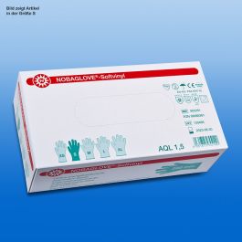 [NOB 905252] NOBAGLOVE U.-Handschuhe Softvinyl Unsteril, puderfrei, Gr. M (100 Stck.)