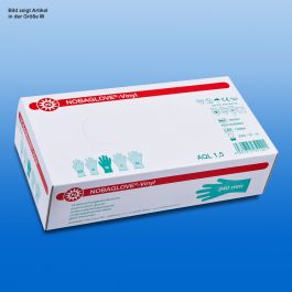 [NOB 905352] NOBAGLOVE U.-Handschuhe, Vinyl unsteril Puderfrei, mittel (100 Stck.)