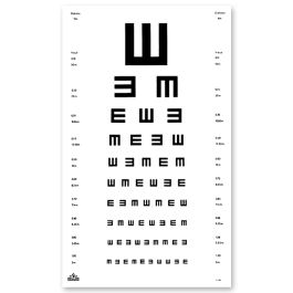 Sehprobentafel, E-Haken In Plastik eingeschweißt