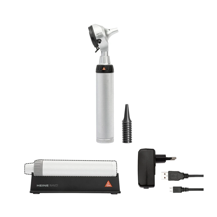 BETA 400 F.O. Otoskop-Kit LED Mit BETA4 USB Ladegriff mit USB Kabel