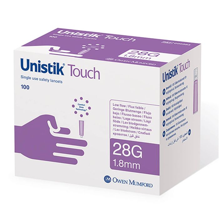 [OWM 12482091] Unistik Touch 28 G, 1,8 mm Sicherheitslanzetten (100 Stck.)
