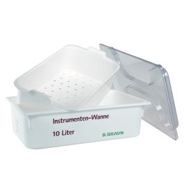 [PET 3908267] Helipur Instrumentenwanne 10 Ltr. Mit Siebeinsatz und Deckel
