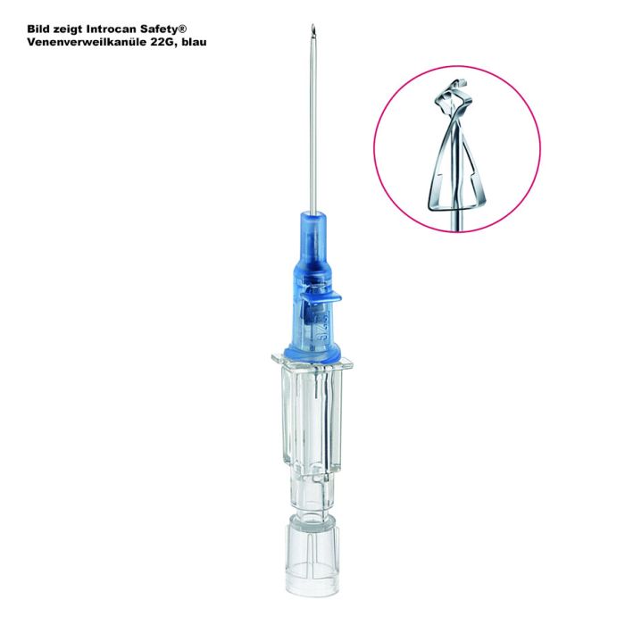 Introcan Safety Venenverweilkanüle 20 G, 1,1 mm, rosa, 32 mm Stichlänge